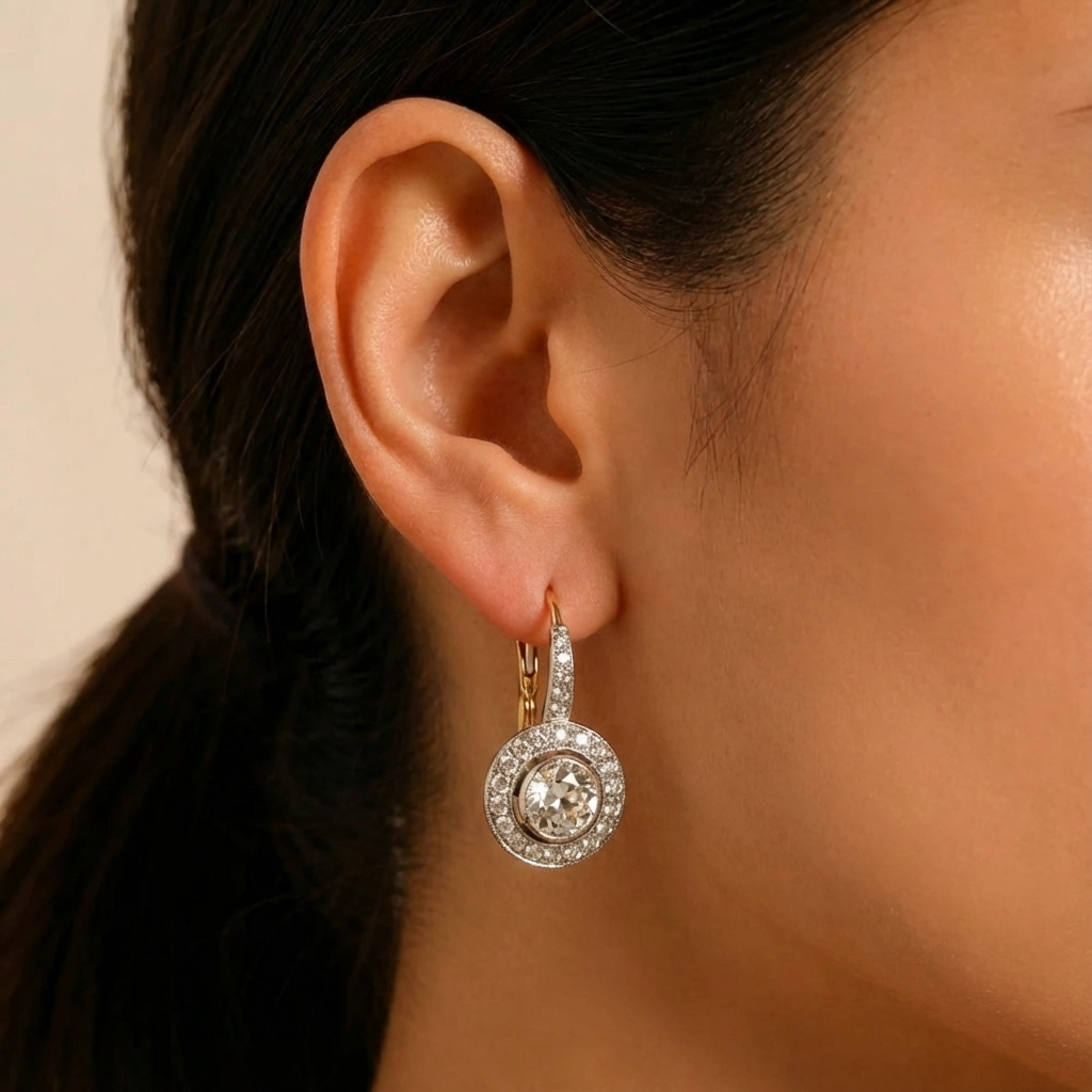 ALIENOR - Gold & Silver Crystal Earrings