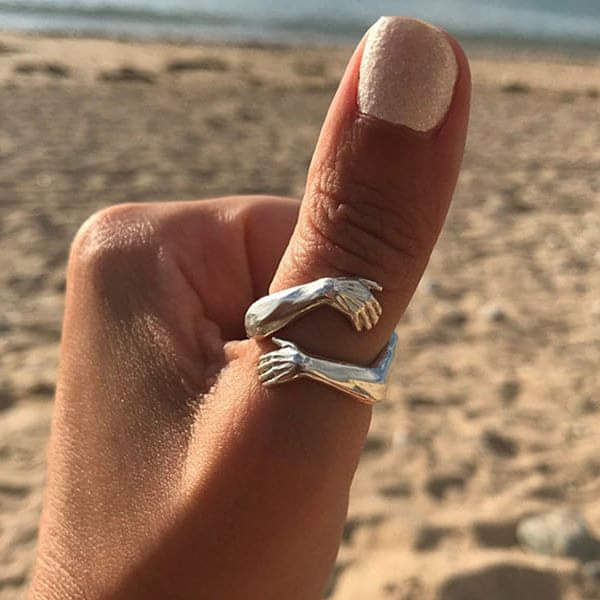 Nina | Adjustable Silver Hug Ring