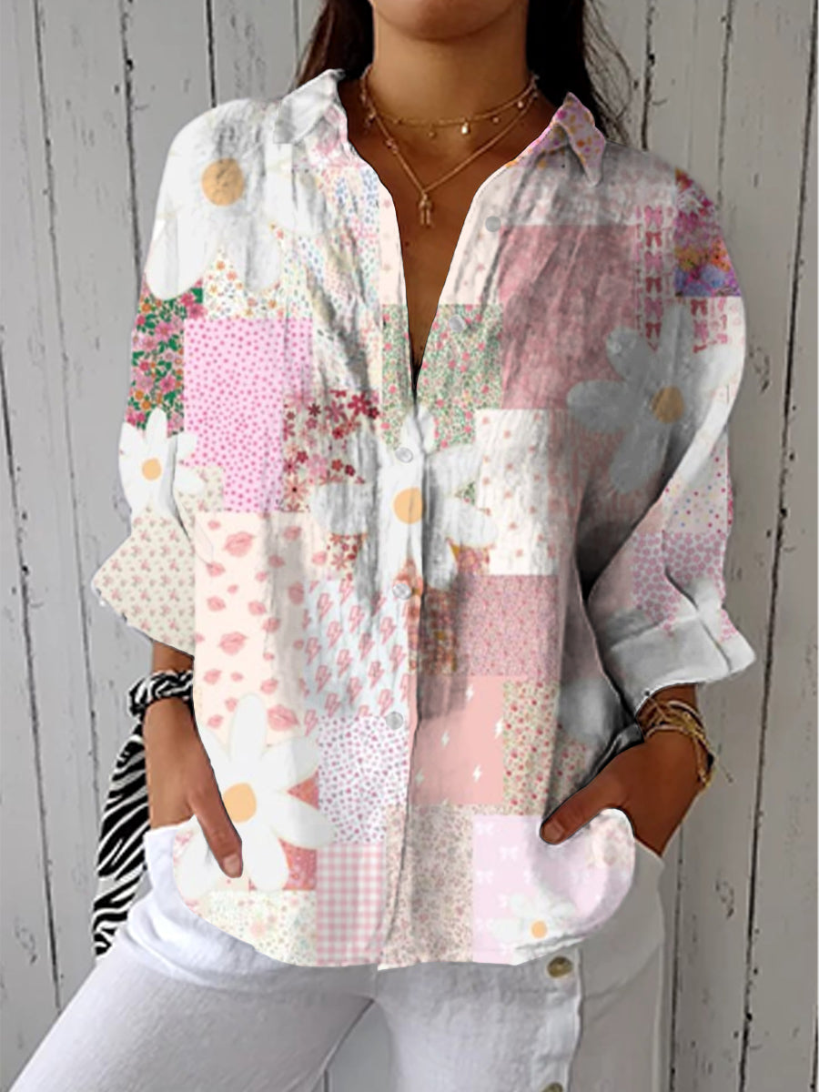 Clarabelle - Patchwork Daisy Blouse