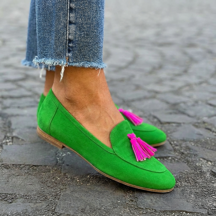 YSABEAU - Tassel-Embellished Comfort Loafers detail