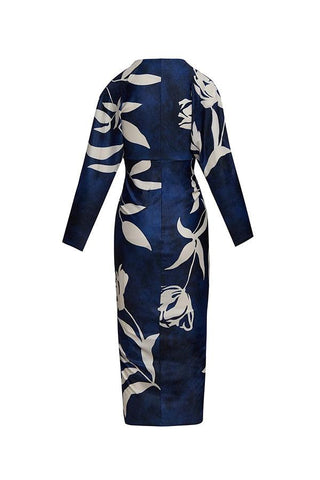 Yolanda™ - Sun Escape Unique Print Dolman Midi Dress