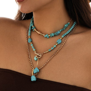 CLEMENTINE - Statement Turquoise Necklace