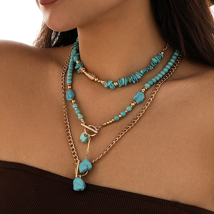CLEMENTINE - Statement Turquoise Necklace