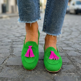 YSABEAU - Tassel-Embellished Comfort Loafers detail