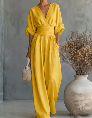 FIORELLA - Fluid Long Jumpsuit with Print