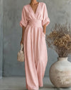FIORELLA - Fluid Long Jumpsuit with Print