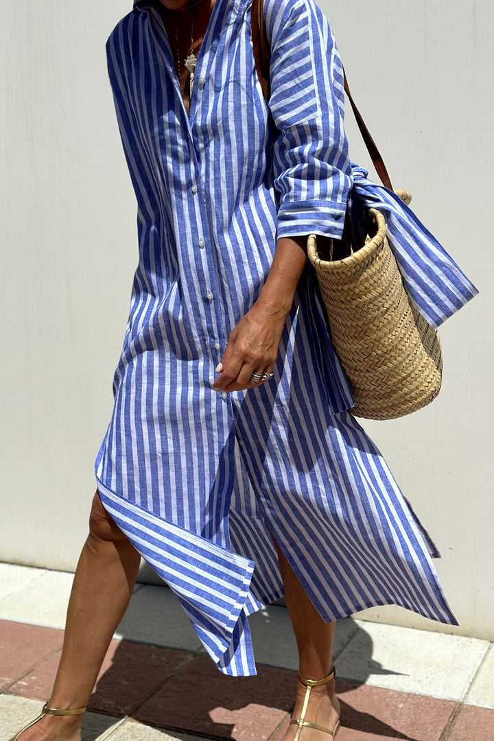 Priya™ - Timeless Striped Shirt Dress