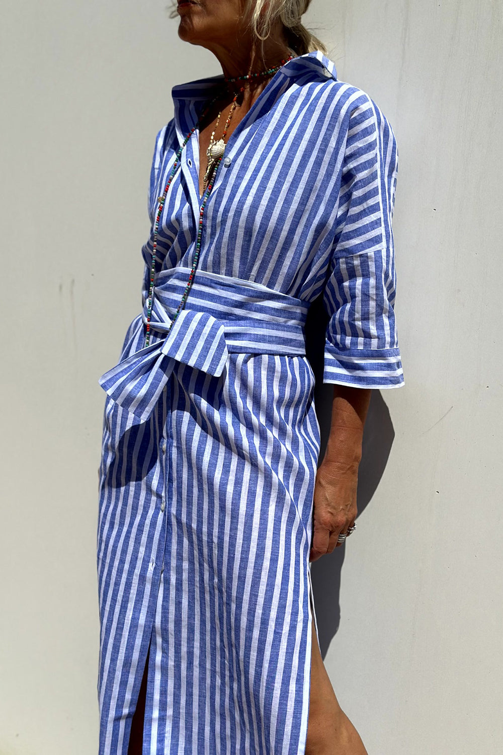 Priya™ - Timeless Striped Shirt Dress