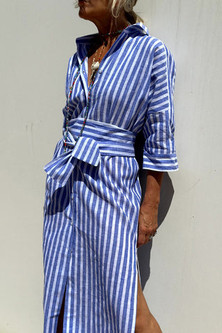 Priya™ - Timeless Striped Shirt Dress