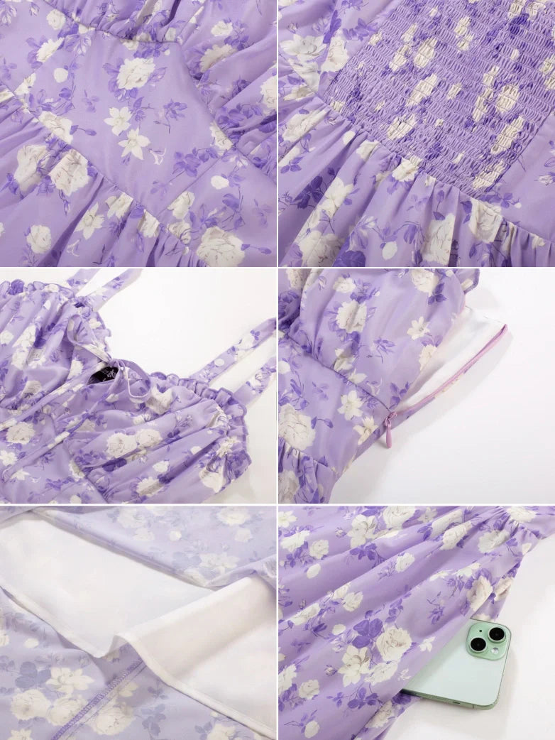 EDITH™ - Floral Corset Milkmaid Dress