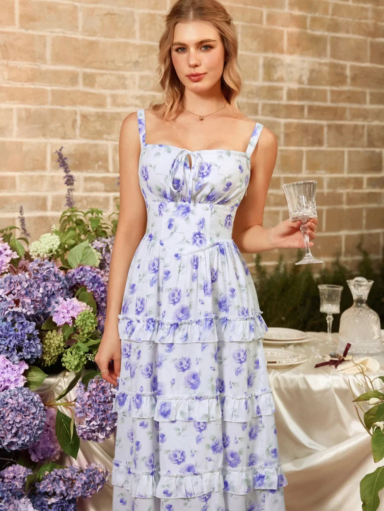 MADELEINE™ - Floral Front-Slit Pocket Dress