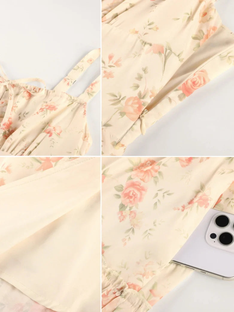 MADELEINE™ - Floral Front-Slit Pocket Dress