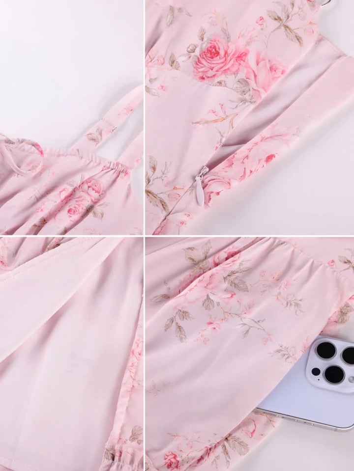 MADELEINE™ - Floral Front-Slit Pocket Dress