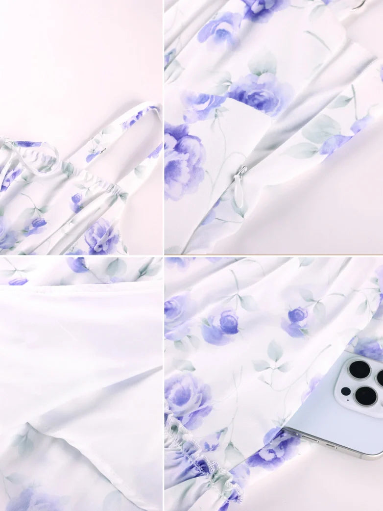 MADELEINE™ - Floral Front-Slit Pocket Dress