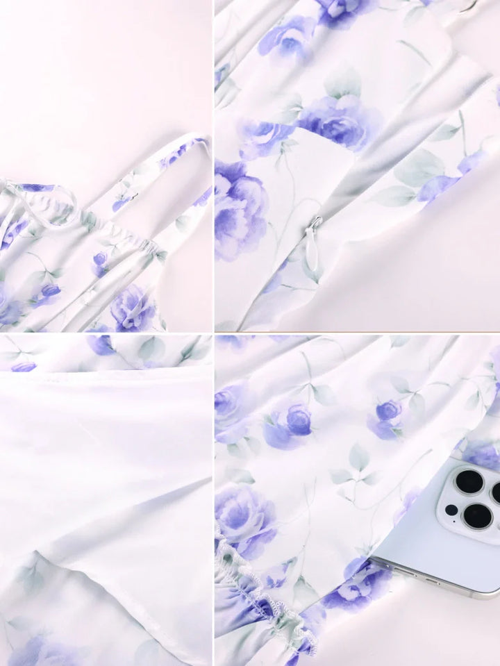 MADELEINE™ - Floral Front-Slit Pocket Dress