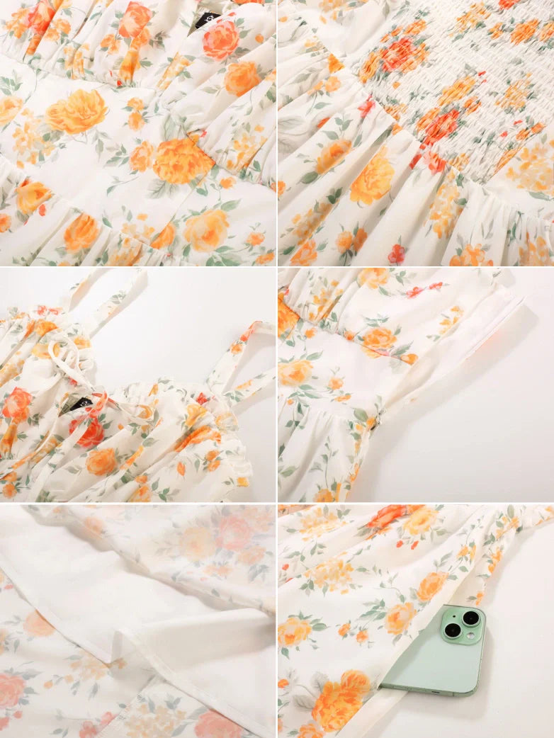 EDITH™ - Floral Corset Milkmaid Dress