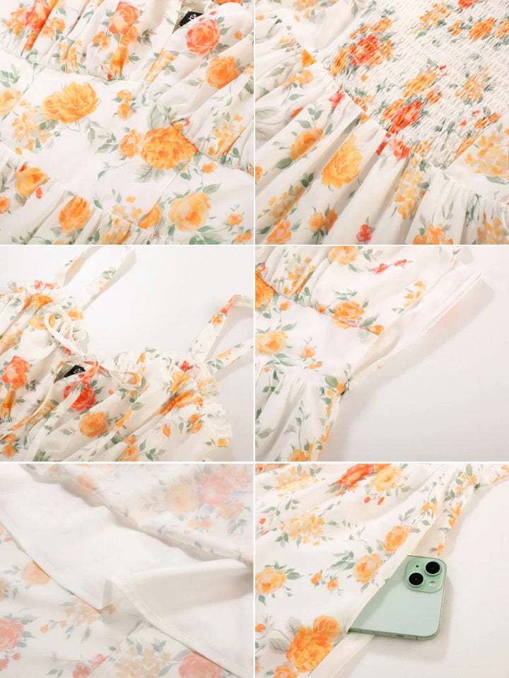 EDITH™ - Floral Corset Milkmaid Dress