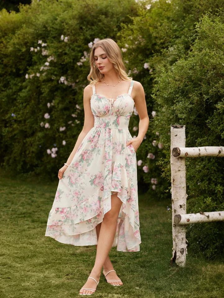 NADINE™ - Chiffon High-Low Wedding Guest Dress