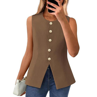 CORAZON™ – Chic Sleeveless Button-Down Vest