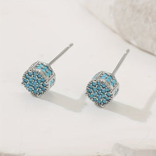 MARGOT - Gilded Turquoise Stud Earrings