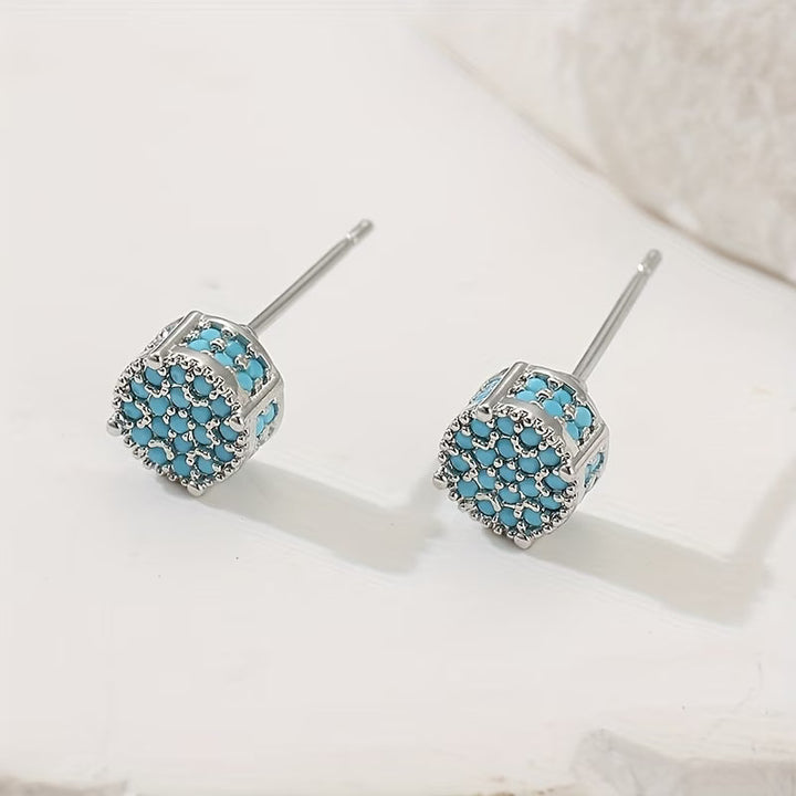 MARGOT - Gilded Turquoise Stud Earrings