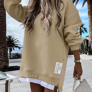 RODNEY™ - Cozy Long Sleeve Pullover Side Zipper Sweatshirt