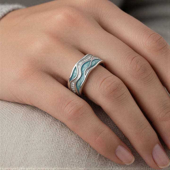 JULIETTE - Ocean Wave Turquoise Ring