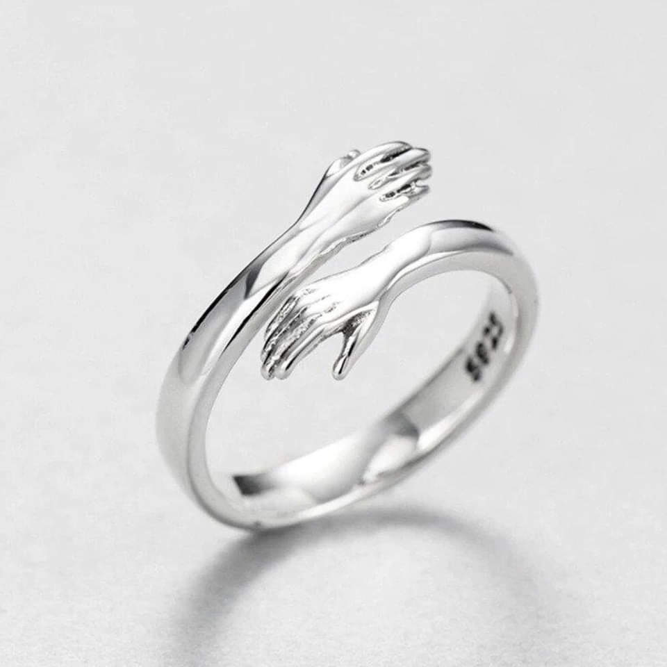 Nina | Adjustable Silver Hug Ring