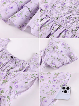 Victorian Off Shoulder Floral Dresses for Women