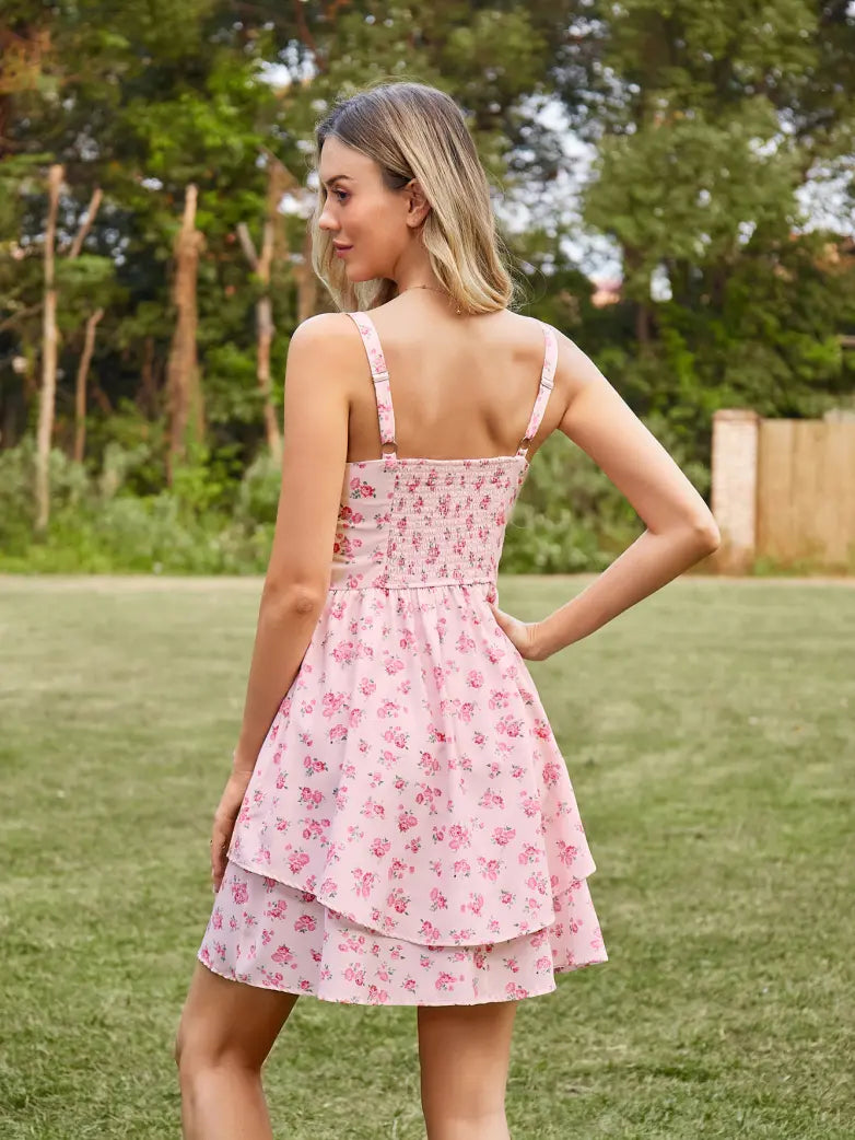 BERTHE™ - Summer Floral Puffy Corset Dress