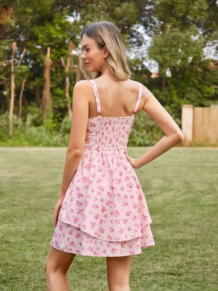 BERTHE™ - Summer Floral Puffy Corset Dress