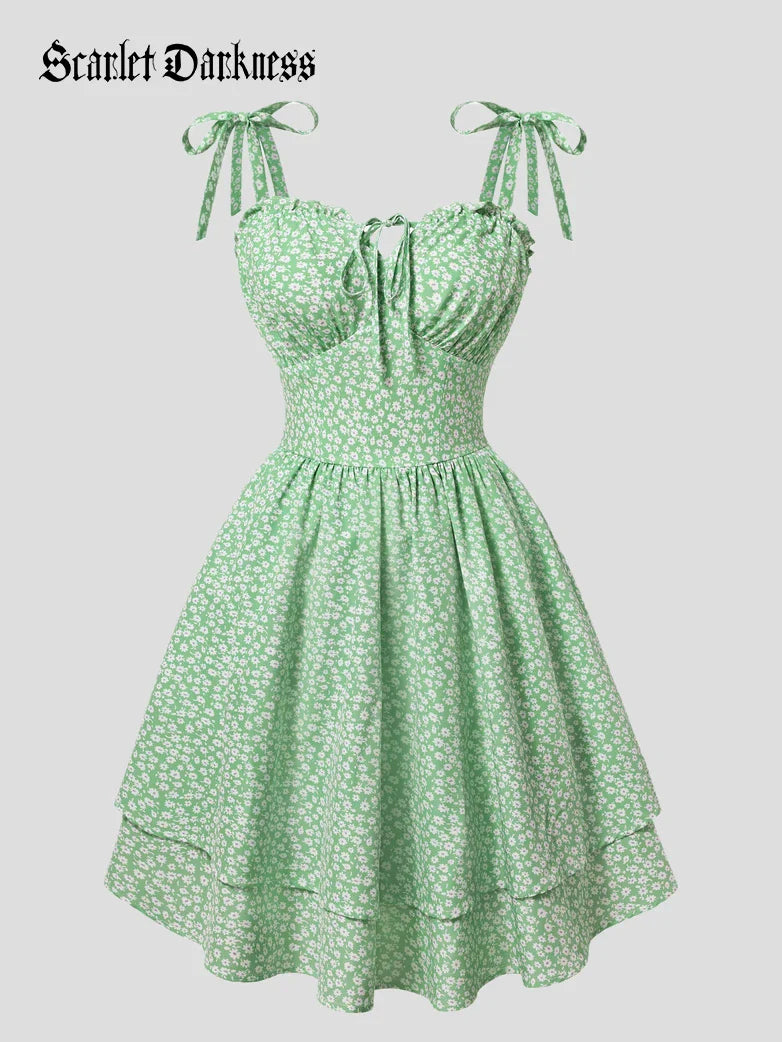 MIREILLE™ - Ditsy Floral Fitted Dress
