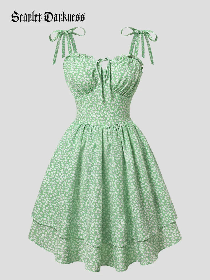 MIREILLE™ - Ditsy Floral Fitted Dress