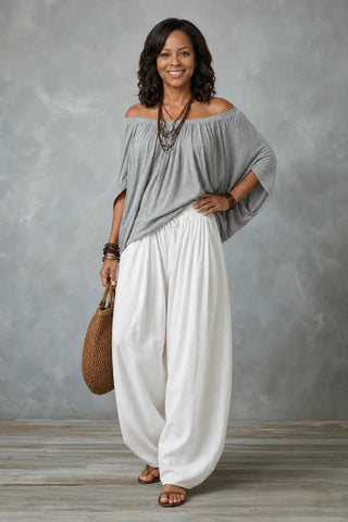 JADIA - Off-Shoulder Palazzo Two-Piece Set