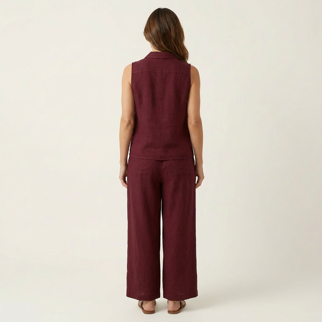 BLANDINE™ - Wrap-Top & Wide-Leg Set
