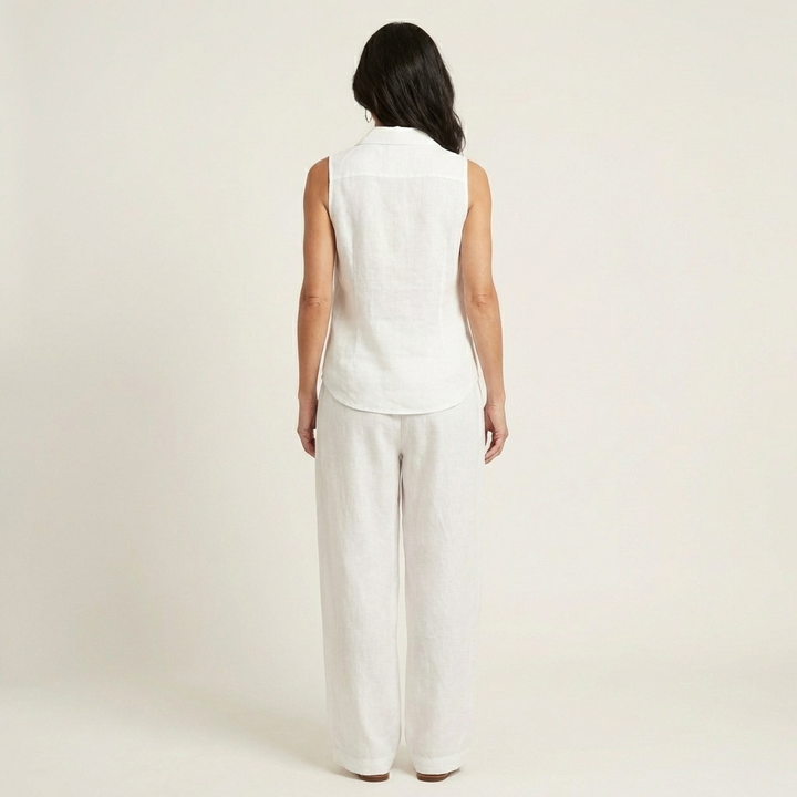 BLANDINE™ - Wrap-Top & Wide-Leg Set