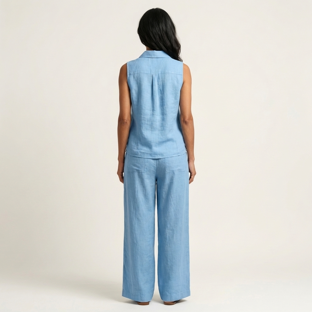 BLANDINE™ - Wrap-Top & Wide-Leg Set