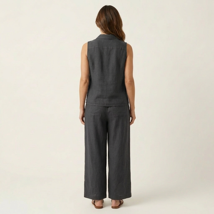 BLANDINE™ - Wrap-Top & Wide-Leg Set