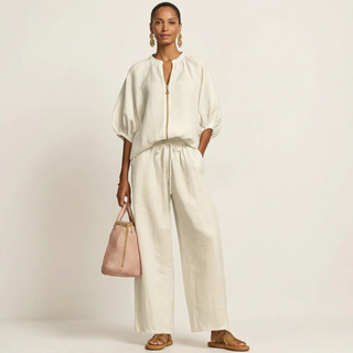 SIBYLLE™ - Zipper-Front Puff Sleeve Set