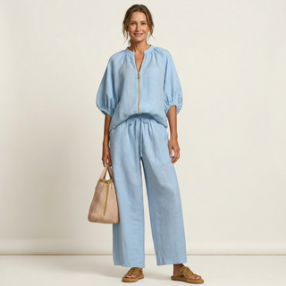 SIBYLLE™ - Zipper-Front Puff Sleeve Set