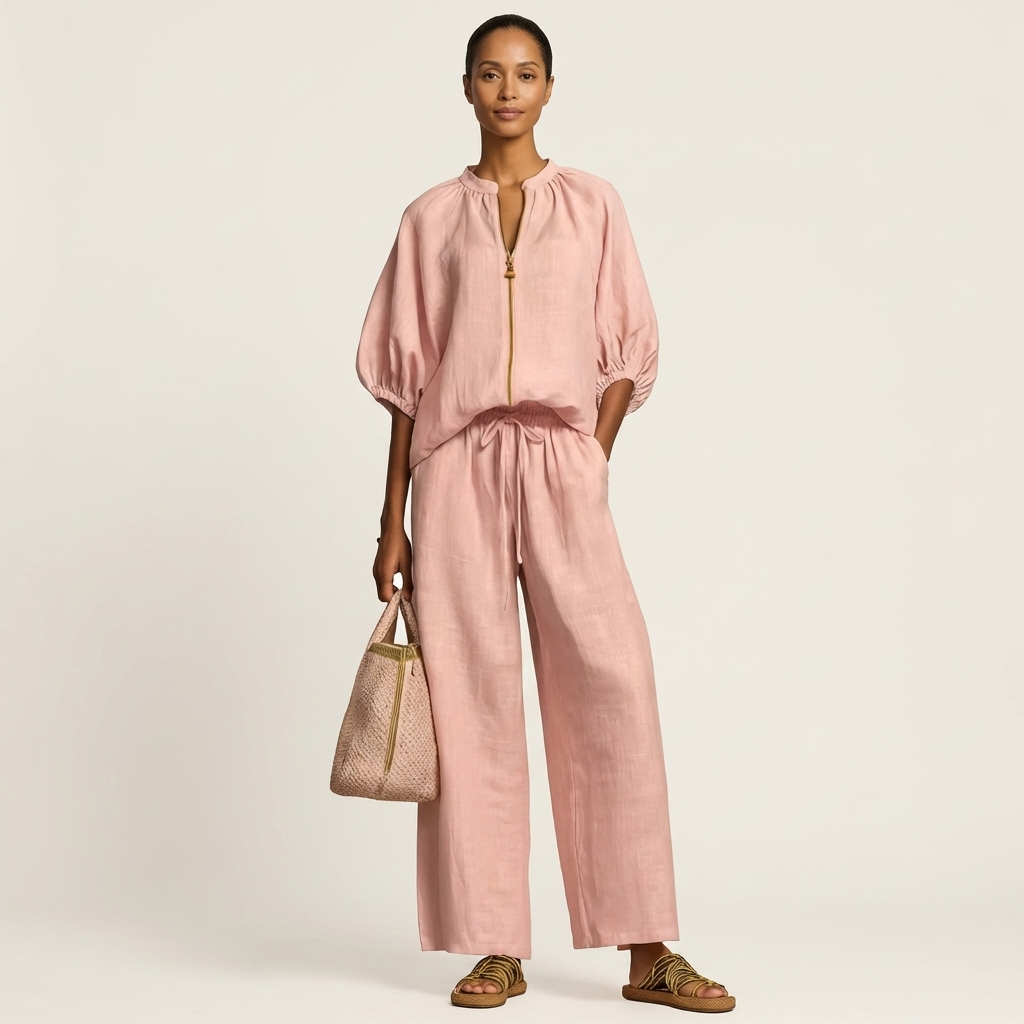 SIBYLLE™ - Zipper-Front Puff Sleeve Set
