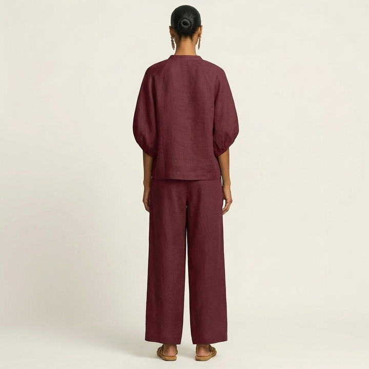 SIBYLLE™ - Zipper-Front Puff Sleeve Set