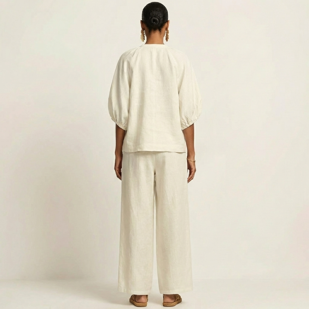SIBYLLE™ - Zipper-Front Puff Sleeve Set