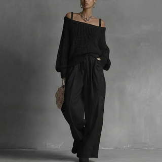 EMILIANA™ - Elegant Two-Piece Set - Black