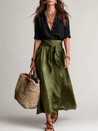 MARTINA - Elegant and Fluid One-Shoulder Maxi Dress