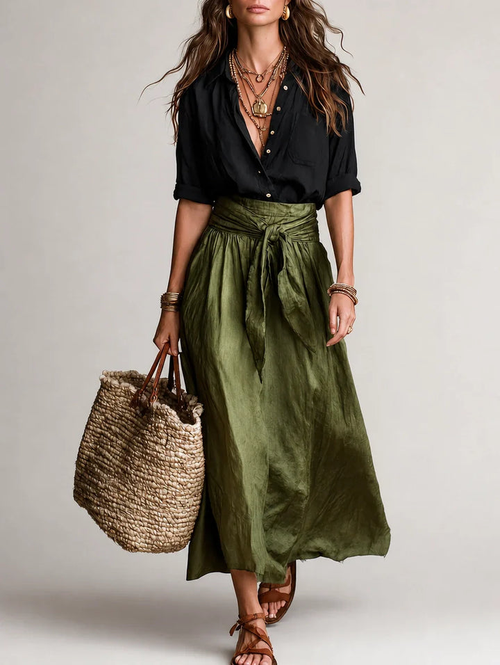 MARTINA - Elegant and Fluid One-Shoulder Maxi Dress