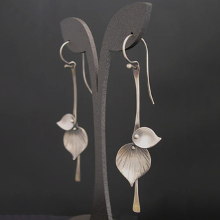 LEONTINE - Silver Leaf Vintage Earrings