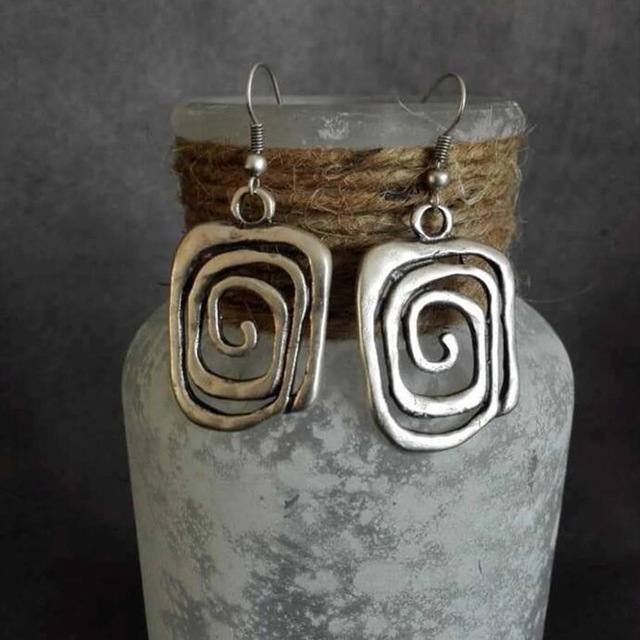 COLETTE - Silver Spiral Earrings