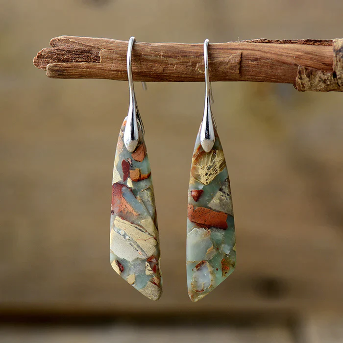 MATHILDE - Natural Stone Drop Earrings