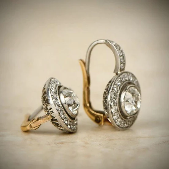 ALIENOR - Gold & Silver Crystal Earrings